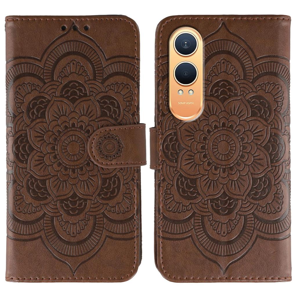For OnePlus Nord CE4 Lite 5G Case PU Leather Mandala Imprinted Design Wallet Phone Cover