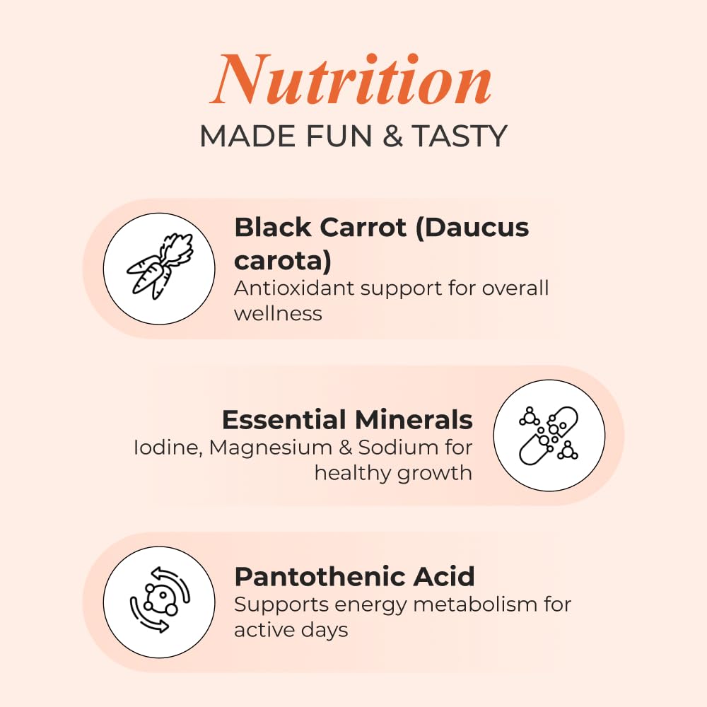 Nutrela Kids Multivitamin Gummies Strawberry Flavour 30 Gummies X Pack of 2 For Age 5+ Boost Immunity Bone Energy