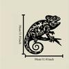 Metal Wall Art Black Chameleon Reptile Decor, Indoor Outdoor Patio Gift for Christmas Thanksgiving Birthday, Nature Home Ornament