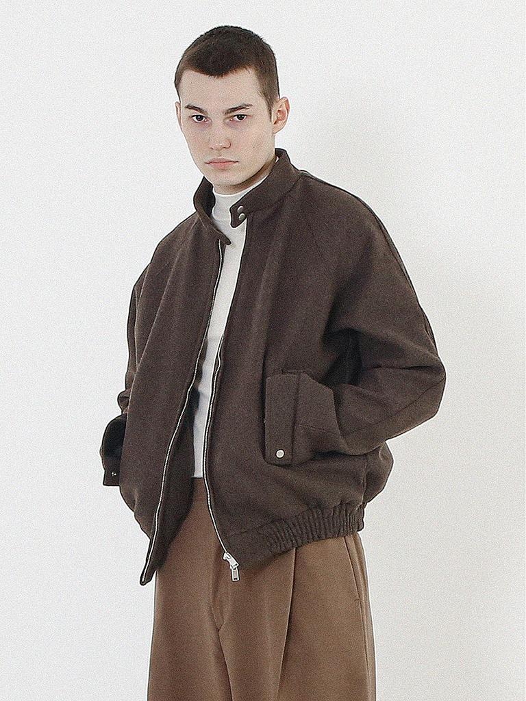Chance'S Noi Harington Wool Biker Varsity Jacket (Brown)