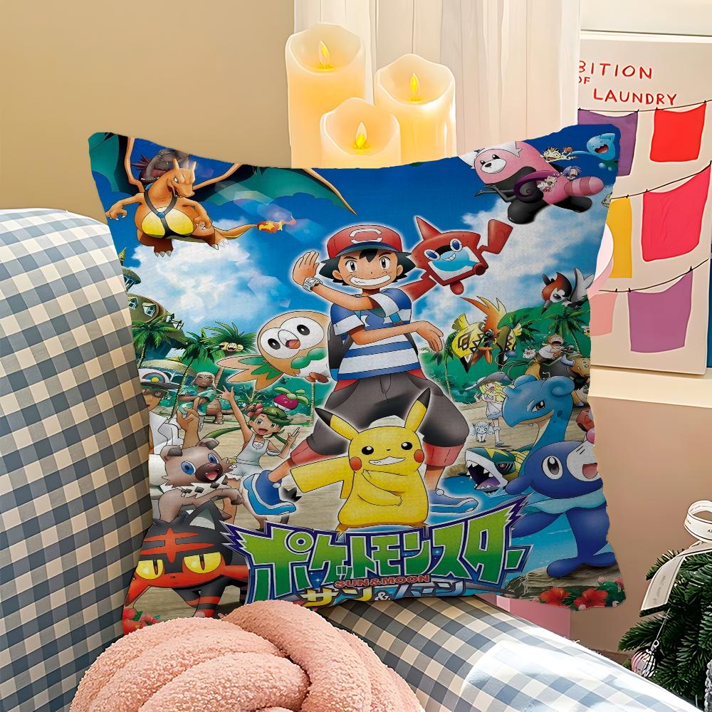 

Anime Pikachu Personalized Pillow Cover Kids Bedroom Wild Party Decor Pillowcase Kid Birthday Shower Gift 60cmx60cm