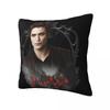 Federa per Cuscino Stampa Edward Cullen Twilight Copricuscino Decorazioni Cuscino da Lancio Vampiro Copertura Sedia Cerniera 45*45Cm