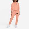 Jordan Flight Fleece Pullover Hoodie Women Tops Apricot Yellow Pink DB9067-895