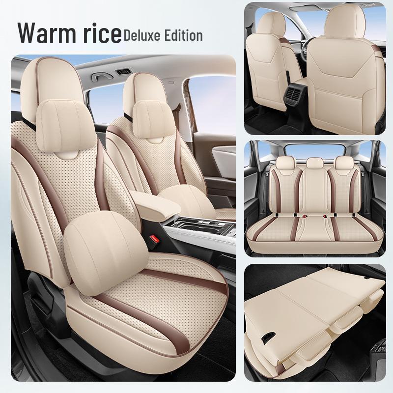 Jetta VS8 All-Season Perforated Leather Seat Cushions: Wear-Resistant, Comfortable Full Surround Universal Covers.