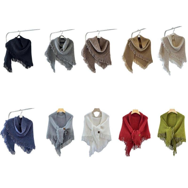 Knitted Triangle Shawl Winter Shawl Wraps High Quality Blanket Scarf for Women