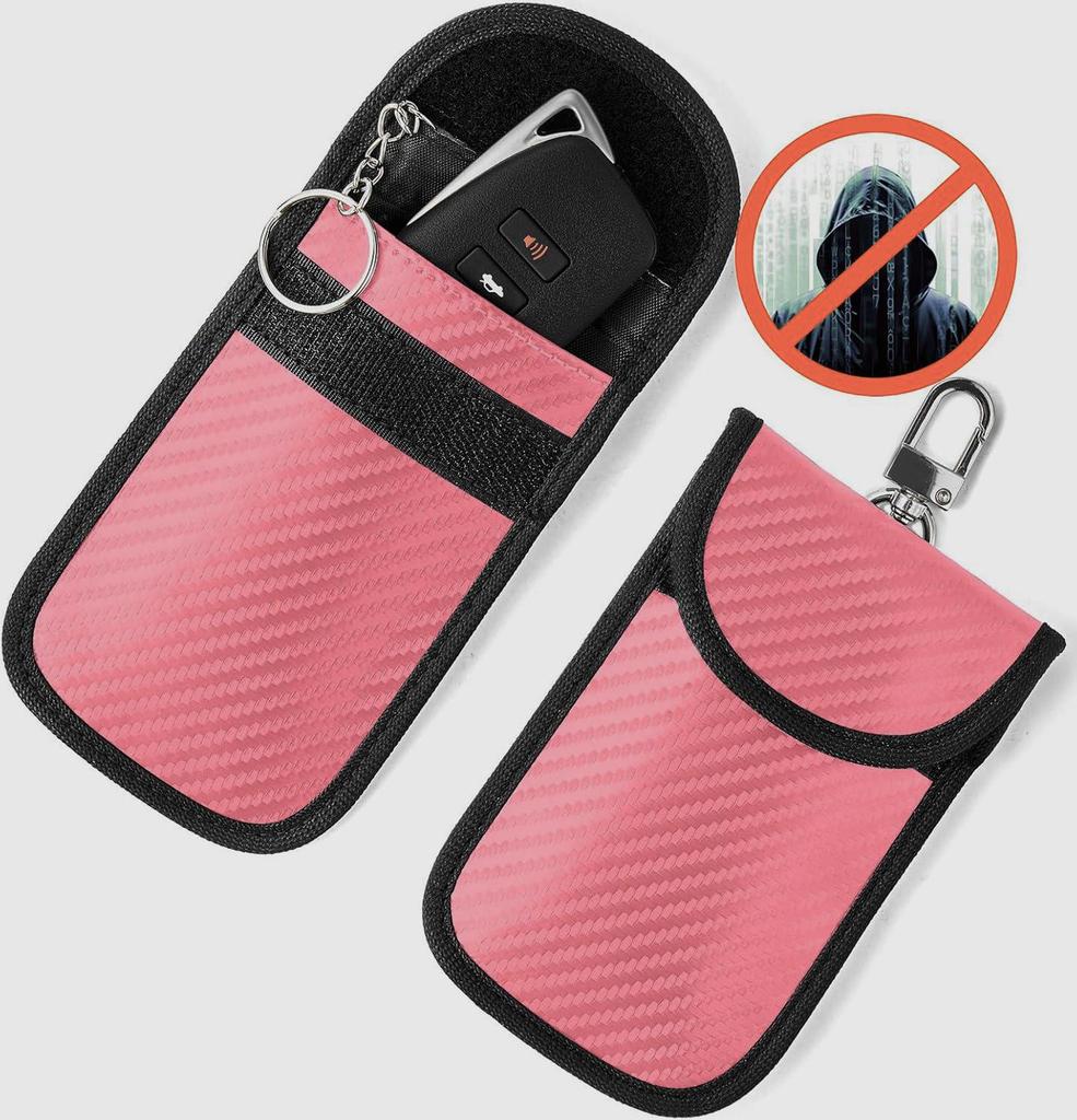 2024 Carbon Fiber Signal Shielding Anti-Theft Car Key Cover with RFID Protection