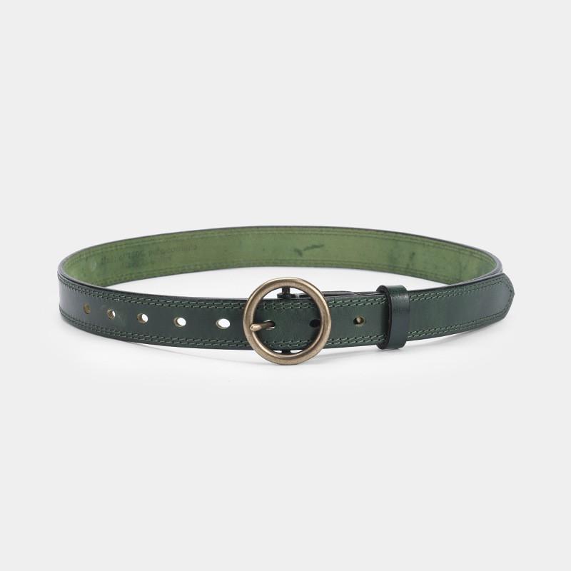 Red Vintage Leather Belt Women 2-4cm Wide Pin Buckle Fits Jeans