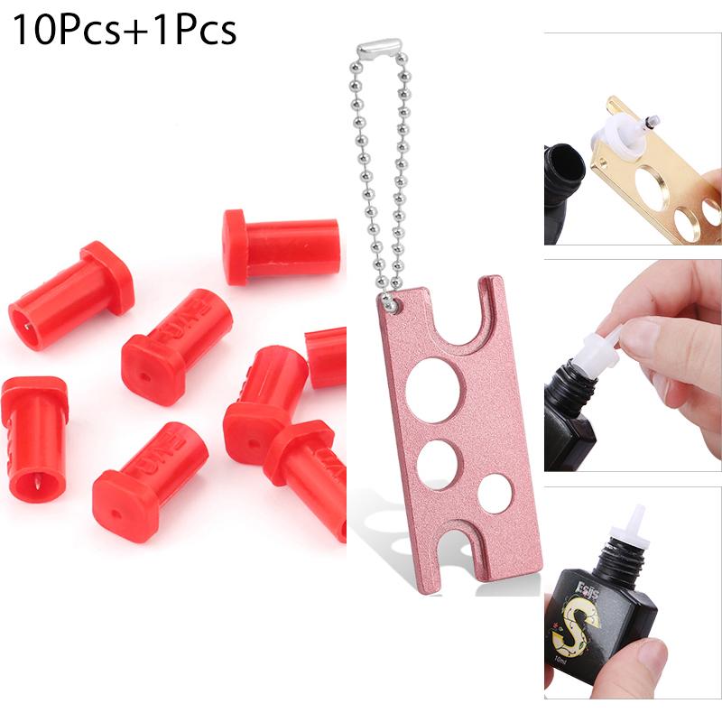 Stainless steel Caps Opener for Universal Eyelash Glue Replacement Bottle Mouth Head Anti-blocking Eyelash Tool