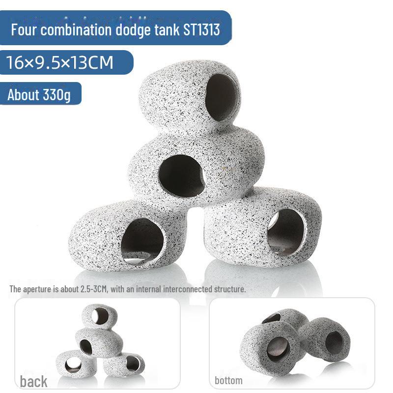 

Керамічний горщик для розведення риби та креветок із функцією укриття для акваріумів As pictured