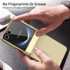 For Samsung Z Flip 7 6 5 4 Case with Top HD Tempered Film Screen Protection 2-in-1 Micro-matte Frosted Shock Drop Proof Cover