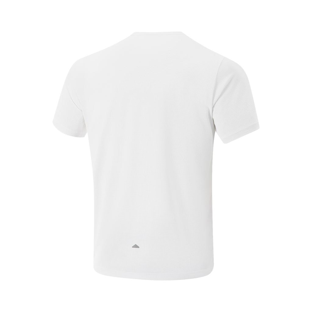Li Ning Running Series Letter Round Neck Comfortable Breathable Versatile Short Sleeve T-Shirt Men Tops Standard-White ATSV095-2