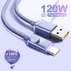 Cablu de încărcare rapidă USB tip C 120W 6A pentru încărcare rapidă pentru telefon Samsung S23 Realme Xiaomi 13 Huawei Cablu de încărcare rapidă Cabluri de date