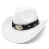New Cow Head Belt Accessories Western Cowboy Hat Classic Retro Jazz Hat European and American Style Gentleman Hat