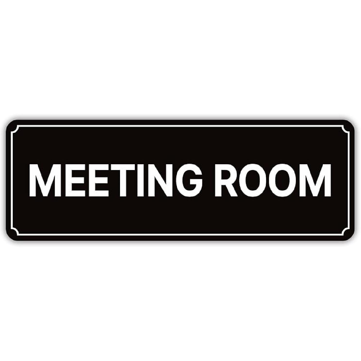 Meeting Room Sign for Door, Self-adhesive Durable Conference Room Name Sign Sticker, Staff Only Signage for Business, Home, Office, School Meeting Room 266