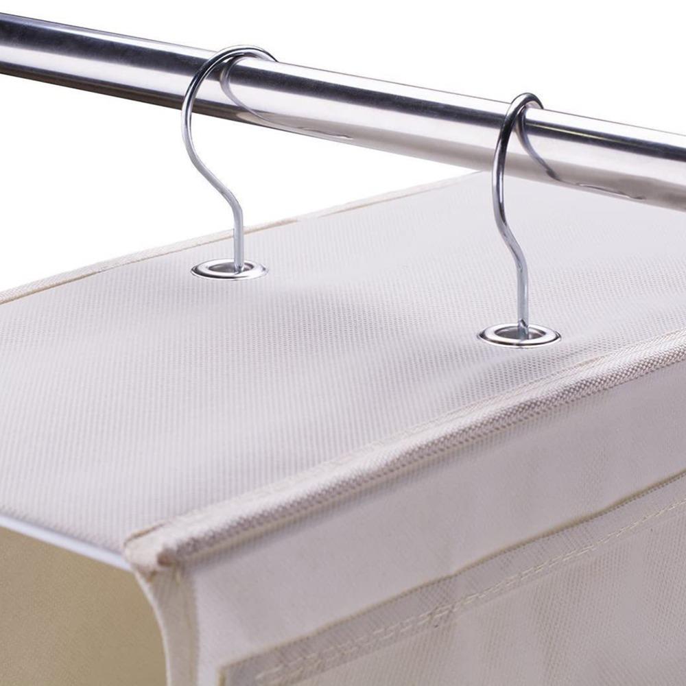 10 Compartments Hanging Purse Organizer With Hooks Closet Shelf Rack Wardrobe Storage