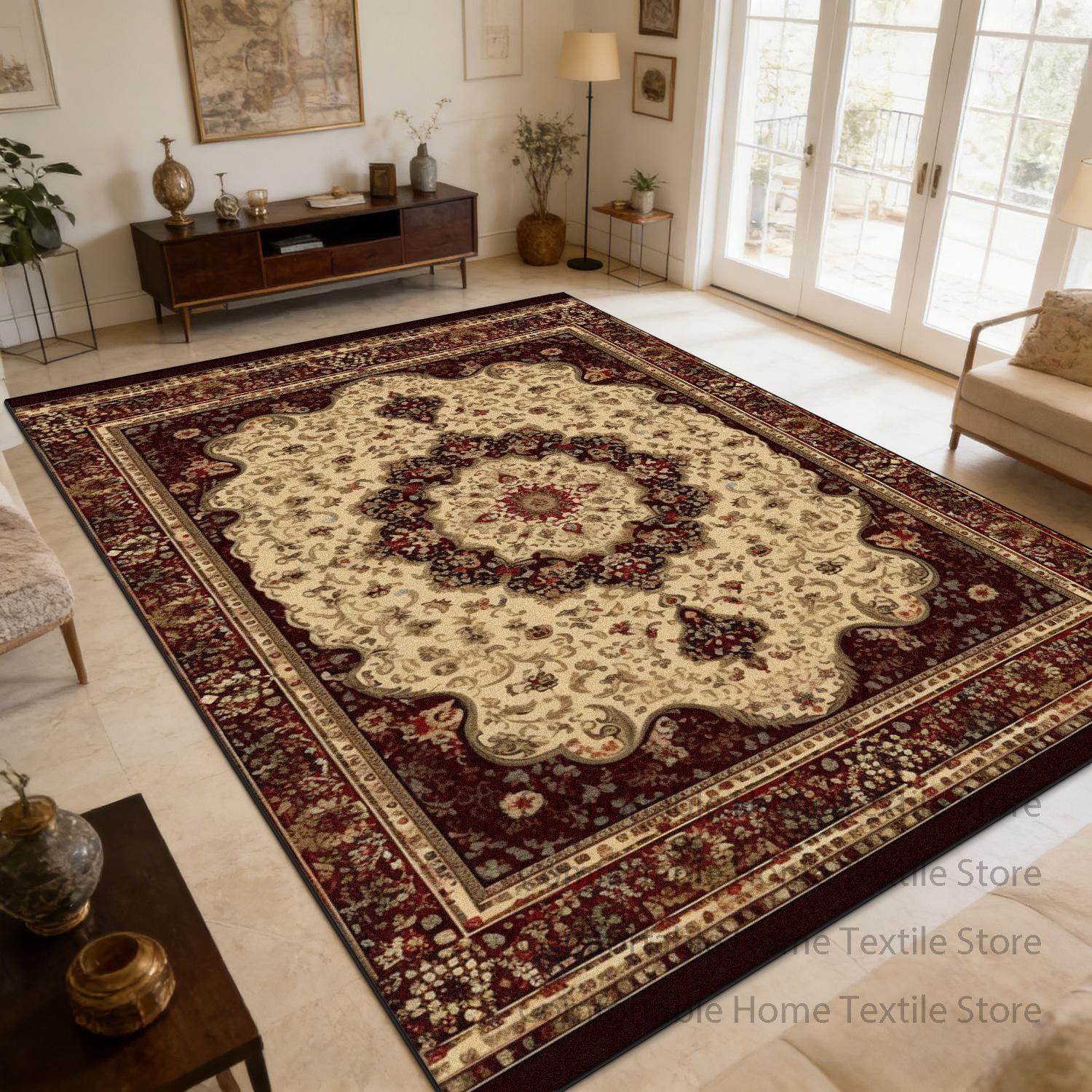 

Turkey Classic Style Antiskid Fluffy Carpet Decoration Living Room Easy Clean Soft Rug Big Size Foldable Short Velvet Foot Mats 60x90cm