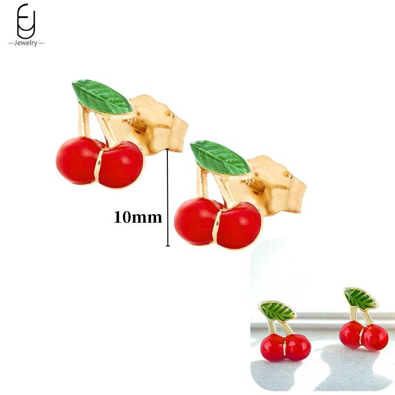 925 Silver Needle Cute Starfish/Shrimp Pendant Earrings Red Chili/ Star Enamel Gold Earrings For Women Fashion Jewelry