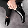 Black Patent Leather Formal Shoes for Man Big Size 46 Pointed Toe Casual Office Shoes Men Oxfords Shoes Sapato Social Masculino
