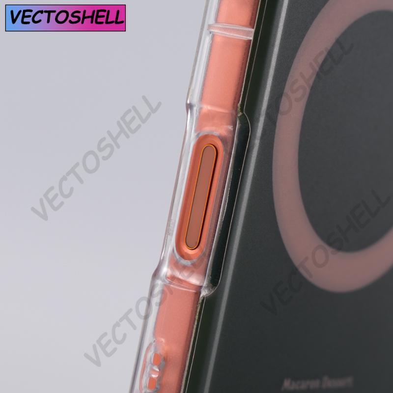 Magnetic Trendy Hit Color Shockproof Phone Case For iPhone17 Pro Max 16 Pro 15 14 Anti-fall Wireless Charging Matte Cover