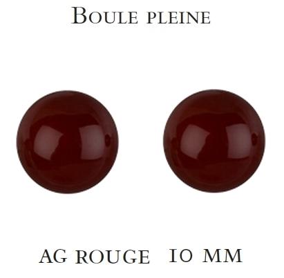 Les Trésors De Lily [M6508] - Pozlacené náušnice z červeného achátu 'Mineralia' - 10 mm