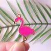 10 Pcs Enamelled Animal Flamingo Talisman Pendant DIY Accessories for Wedding Birthday Parties