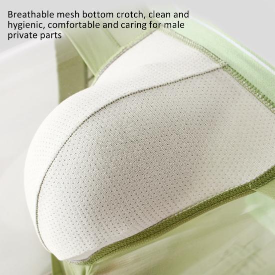 Men Briefs Summer 3D Pouch Solid Color Soft Sheer Breathable Comfortable Stretch Quick Drying Male Triangle Bikini Underwear