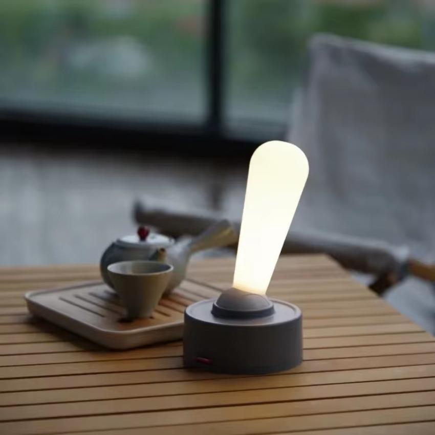 USB Rechargeable LED Night Light 2 Mode Adjustable Brightness Office Home Decor Desk Lamp