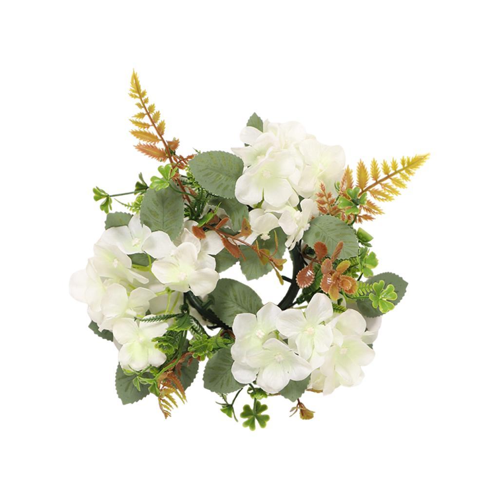 

Christmas Candle Garland Festive Holiday Wedding Tabletop Decorative Creative Xmas Candle Holder Wreath Candle Circle Wreath