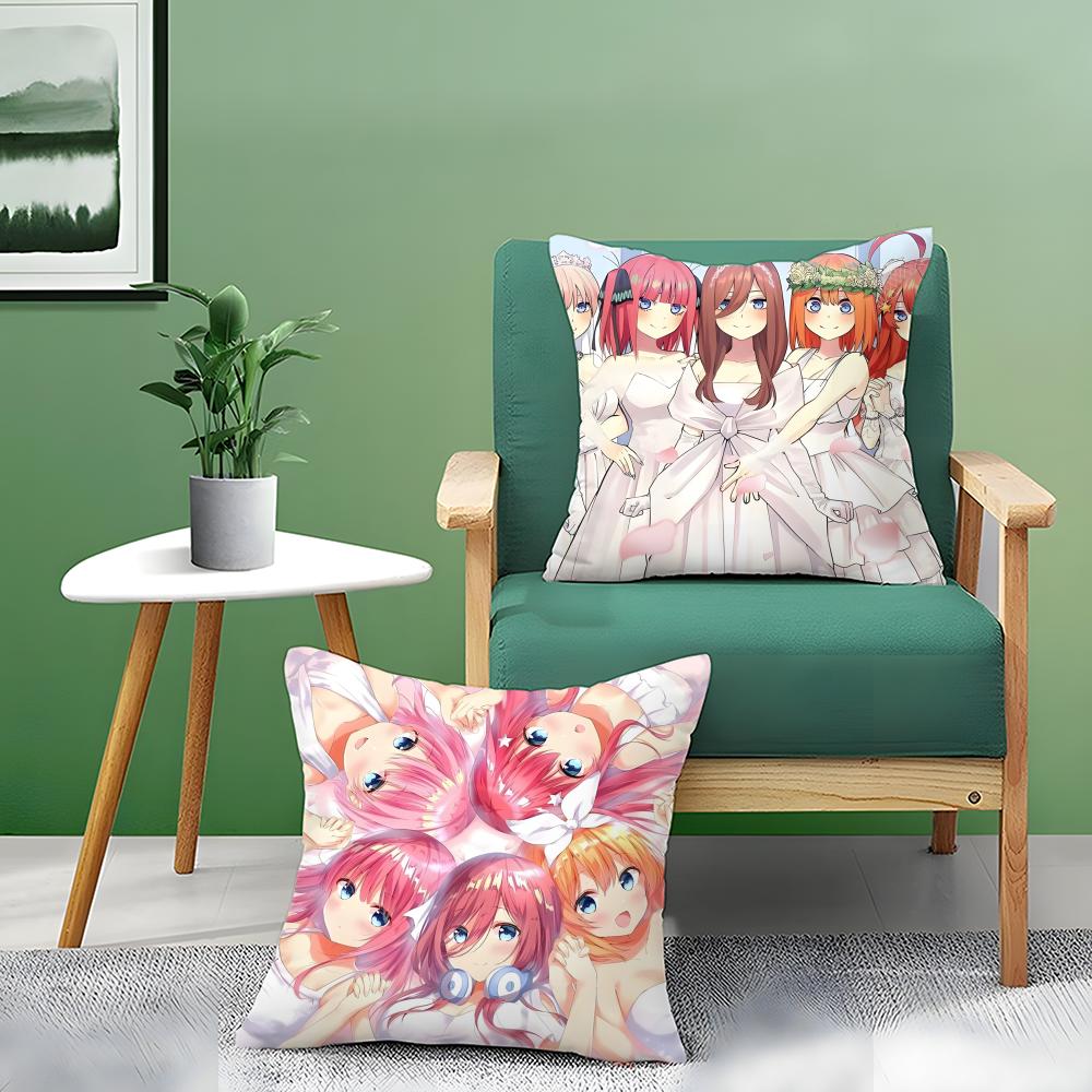 T-The Quintessential Quintuplets Anime Pillow Case Pattern Printed Pillowcase For Living Room Sofa Cushion Cover & Bedroom Decor