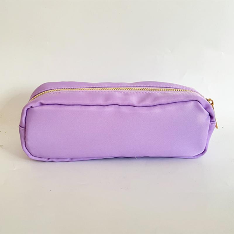 RTS Stock Nylon Girls Durable Colorful Simple School Bag Holder Storage Pouch Bag Gift Cute Marker Pen Classic Slim Pencil Case