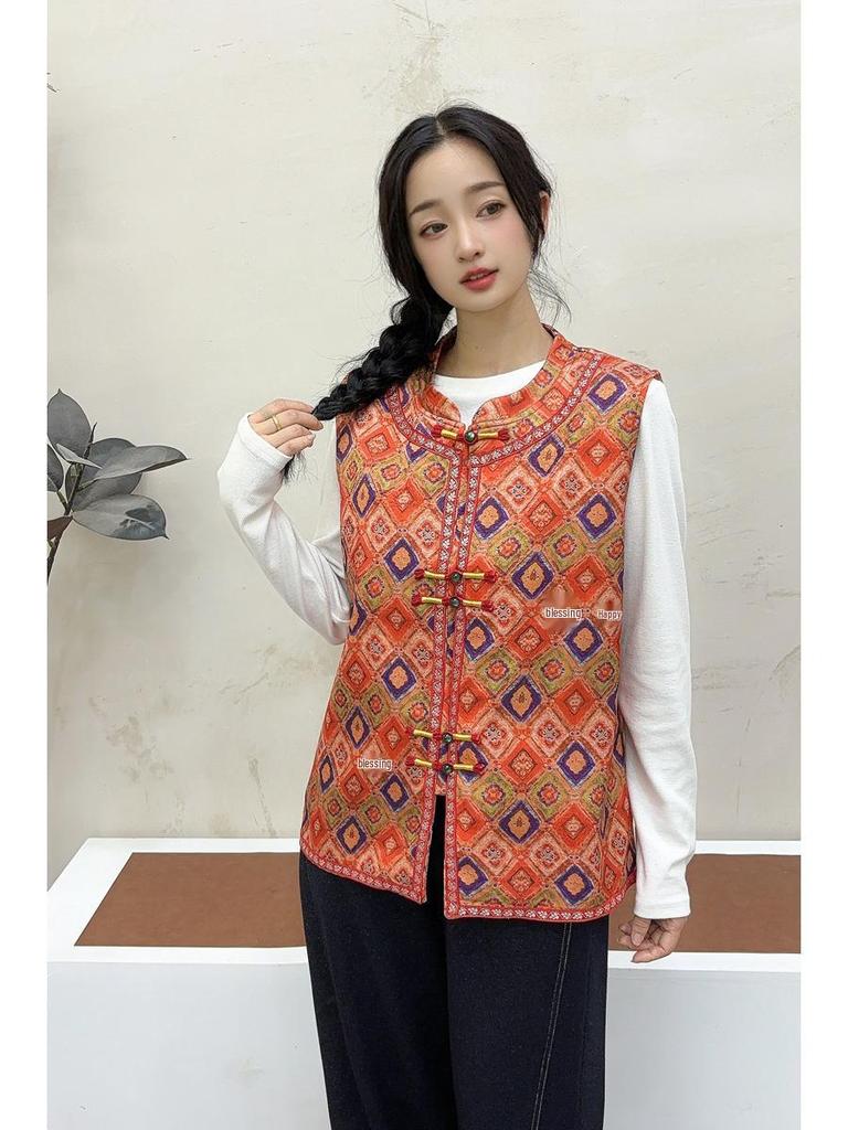 Women's Autumn/Winter Retro Slimming Jacquard Vest
