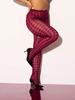 Plus Size Women'S Sexy Fashion Trend Thousand Bird Check Fishnet Pantyhose