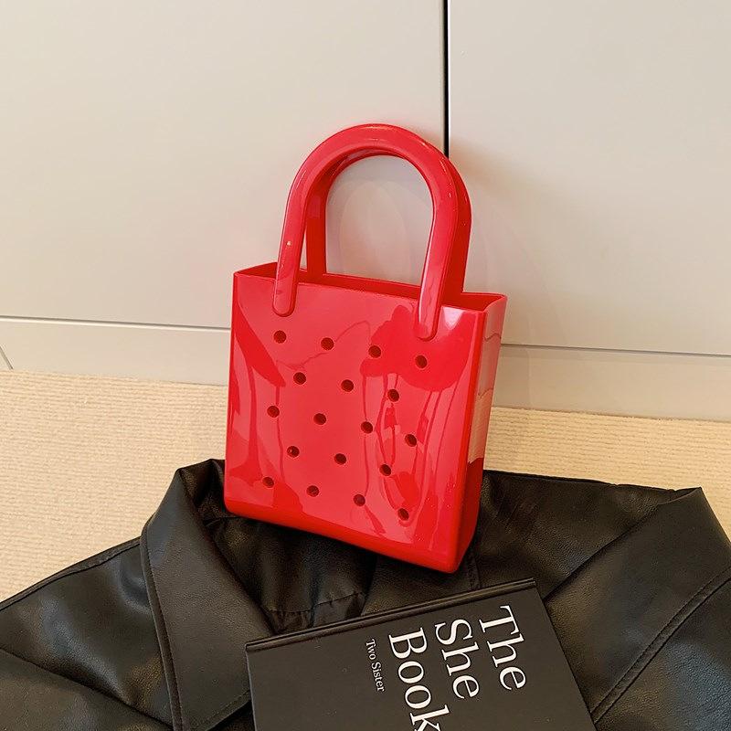 

Однотонная сумка Женская новая пляжная сумка красный