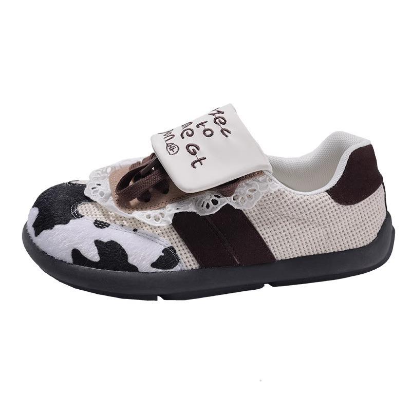 2025 Spring and Summer Retro Super Fire Round Head Platform German Training Shoes Women's New Light Casual Sports Forrest Gump Board Shoes