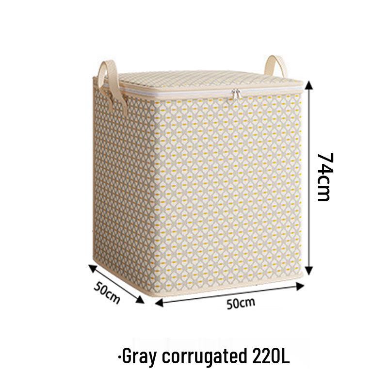 Large Gray Wave Pattern Bedroom Storage Bag for Clothes