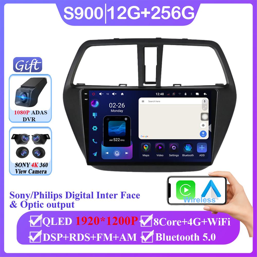 Android 14 Car Radio For Suzuki SX4 2 S-Cross 2012 - 2016 Carplay Auto Multimedia Player Touch Screen GPS Navigation BT 5.0 DSP