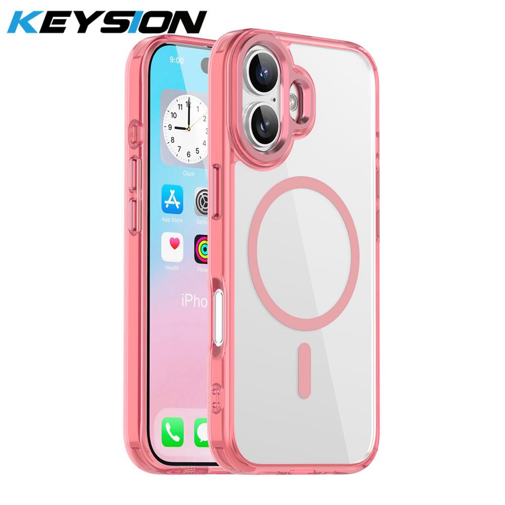 KEYSION Stoßfestes Transparentes Case für MagSafe für iPhone 17 17 Air Weiches TPU+PC Magnetisches Kabelloses Laden Telefon HD Klare Hülle