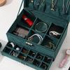 Händen TEMU 3-Layer Flannel Lockable Jewelry Box