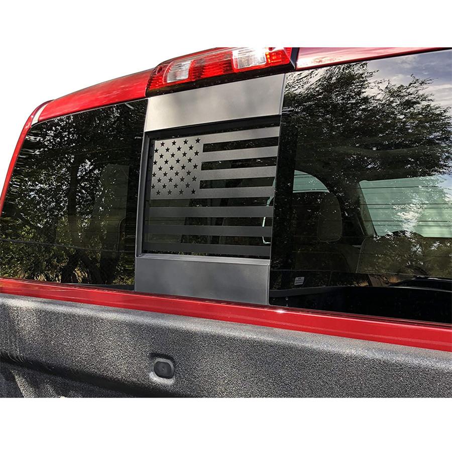 For 2004-2018 Chevy Silverado Sierra Window Decal Sticker American Flag Style 1x
