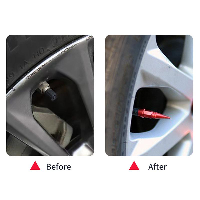 4pcs Tire Valve Caps Anti-theft Bullet Head Style Antirust Motorcycle Bike Car Wheel Tyre Tires Valve Stem Caps Accessories