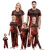 Süßes Familien-Pyjama-Set, Hauskleidung, Familien-Set Kurzarm-Oberteil Hose Set