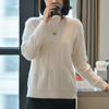 Fanzhen Women's Chunky 100% Wool Round Neck Pullover Sweater