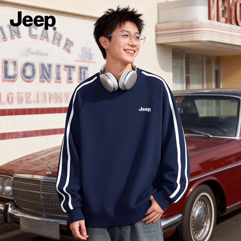 JEEP Men s Heavyweight Color-Block Stripe Hoodie 3XL