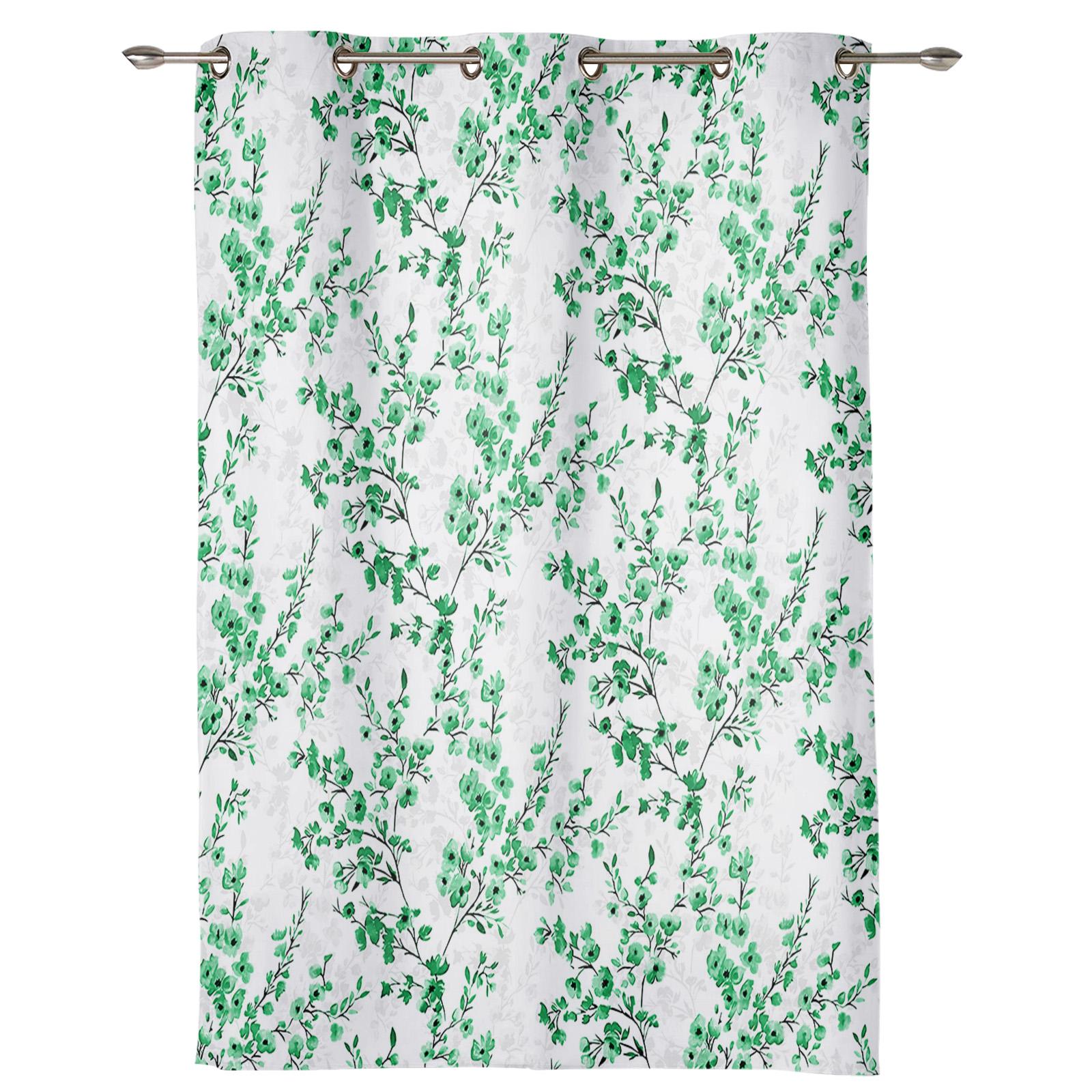 Цветочные акварельные листья занавески для спальни гостиной оконные шторы жалюзи кухня — фото 2