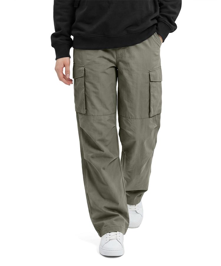 Teseulla Women'S Lightweight Two-Way Wide Elastic Cargo Drawstring Pants