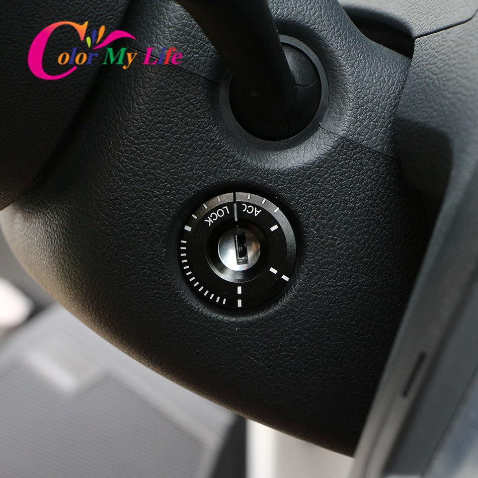 Color My Life Car Ignition Circle Key Ring Stickers Switch Cover for Volkswagen VW Golf 7 MK7 7.5 MK7.5 2013 - 