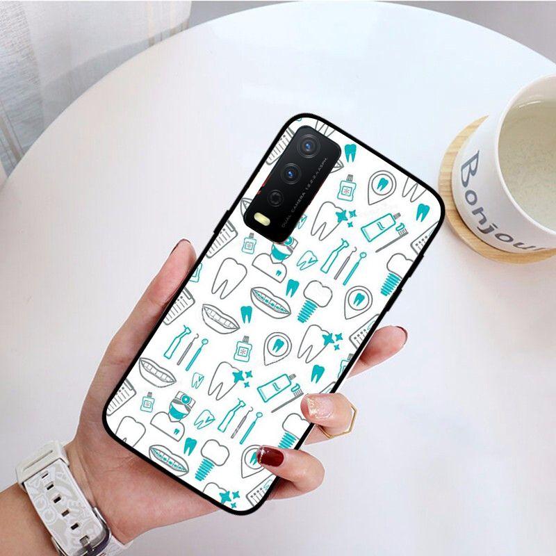 Funda Cartoon Lovely Dentist Tooth Phone Cover For Vivo Y31 Y30 Y33S Y11S Y12S Y17 Y20 Y20S Y21S Y1S Y53S Y15 Y19 Y91C V23 Cases
