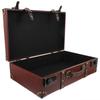 Portable Storage Case Handheld Box for Document Storage Made of Synthetic Material Brown