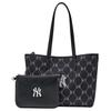 26 Spring Collection New York Yankees Diamond Flower Large Capacity Faux Leather And Polyester Shoulder Bag Unisex Shoulder Bag 3AORMJ16N-50BKS