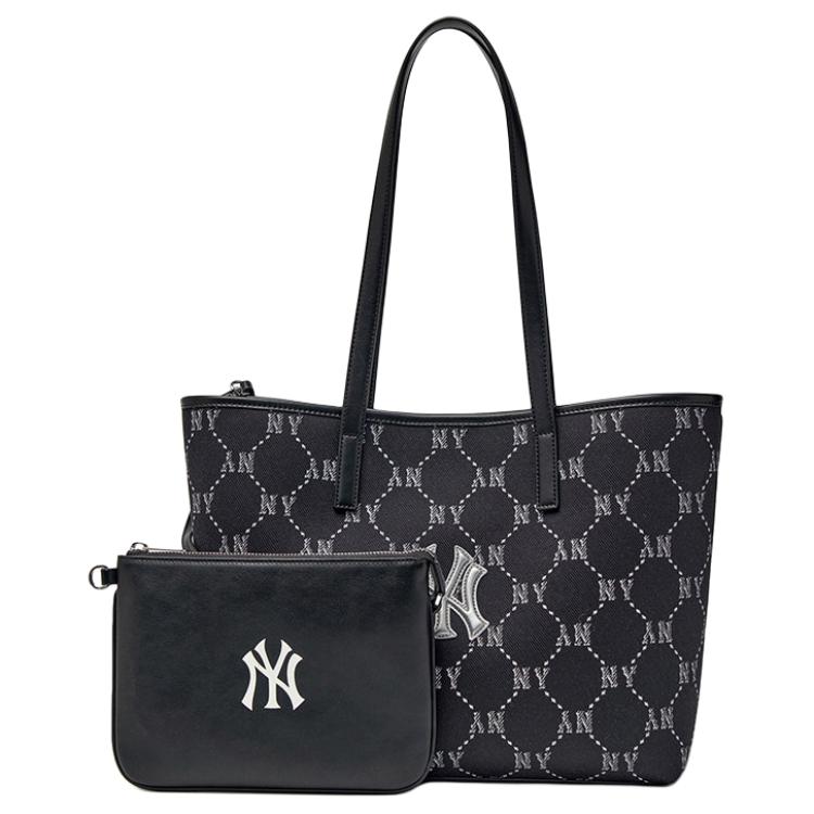 

MLB 26 Spring Collection New York Yankees Diamond Flower Large Capacity Faux Leather And Polyester Shoulder Bag Unisex Shoulder Bag 3AORMJ16N-50BKS Basic Set (Bag)